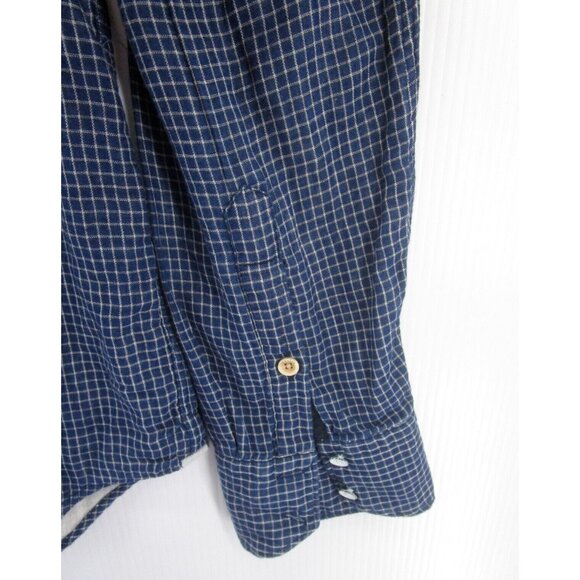 Rag & Bone Shirt Large Flannel Button Up Check Slim Fit Pocket Preppy - Picture 3 of 11